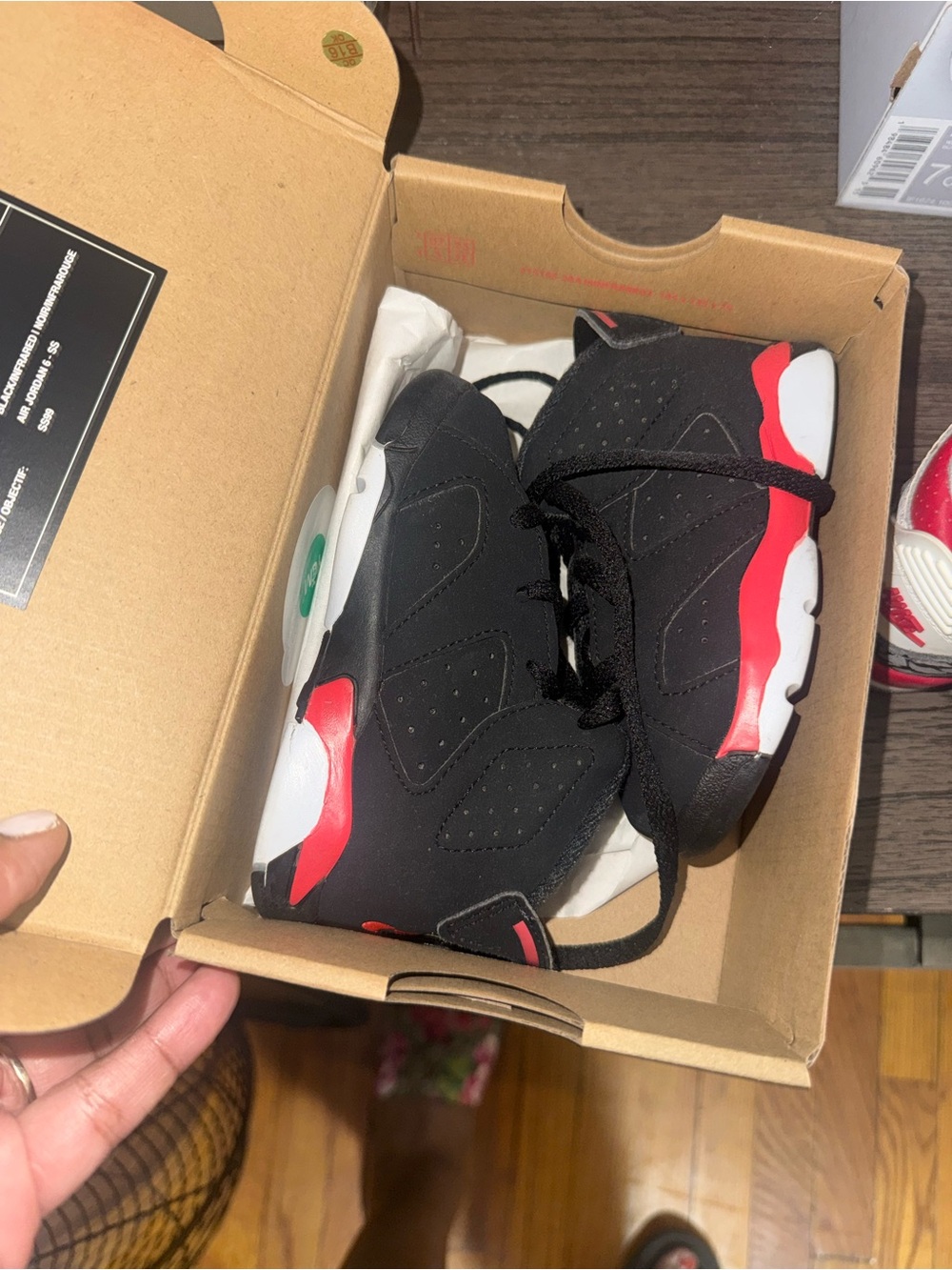 Jordan Kids Black and Red Basketball Sneakers